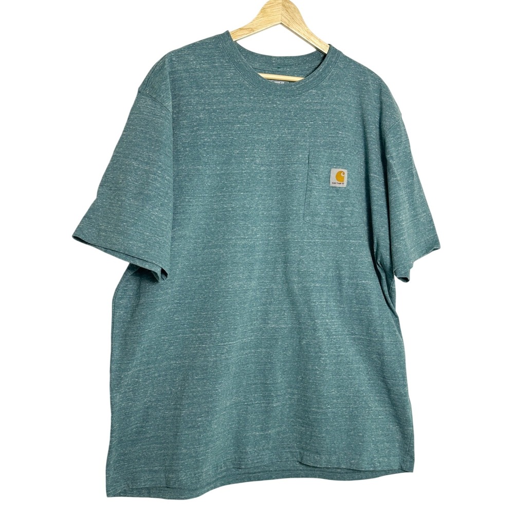 Carhartt Loose Fit Short Sleeve Pocket‎ T Shirt Teal Heather XL